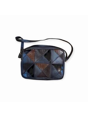 Vintage Y2K Patchwork Crossbody Leather Colored Patchwork Purse And Wallet